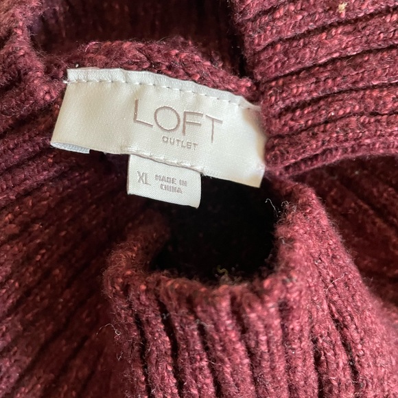 Loft XL Burgundy sweater - Picture 2 of 2